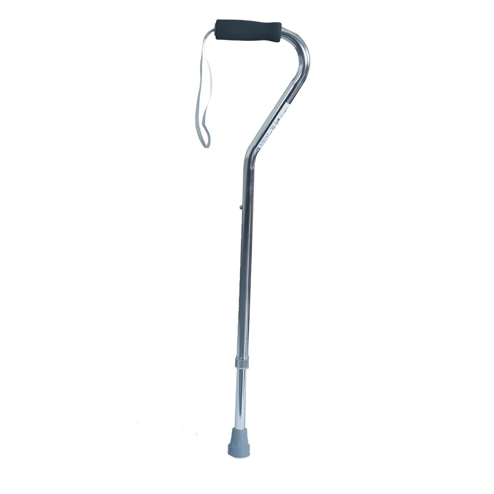 Bastón cuello de Cisne graduable con correa (Negro)