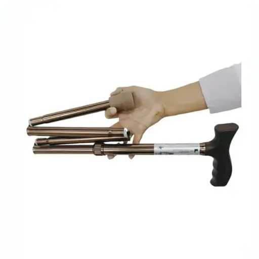 Bastón plegable con mango martillo